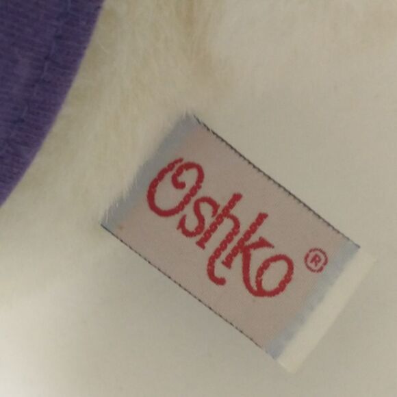 Happy Birthday Teddy Bear Plush Oshko Purple White Polar Stuffed Animal Soft Tag - Picture 14 of 16